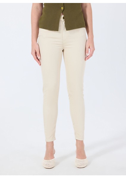 Bej Kadın Skinny Fit Pantolon 1095098 modelleri