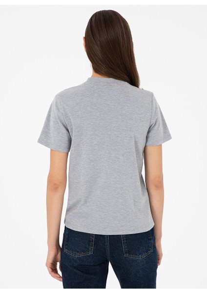 Gri Melanj Kadın Regular Fit T-Shirt Sımo indirimleri
