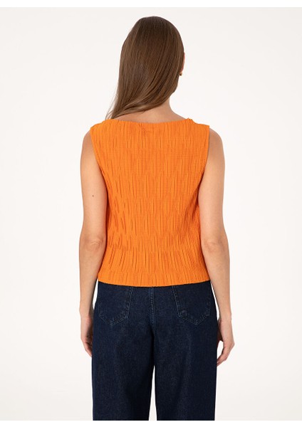 Turuncu Kadın Comfort Fit T-Shirt Parnı-B indirimleri