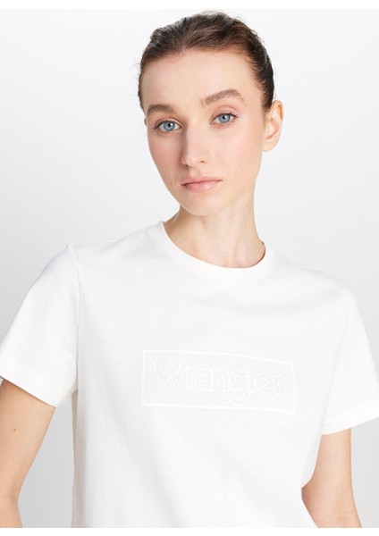 Ekru Kadın Regular Fit T-Shirt W2510755102-REGULAR Fit T-Shirt fırsatları
