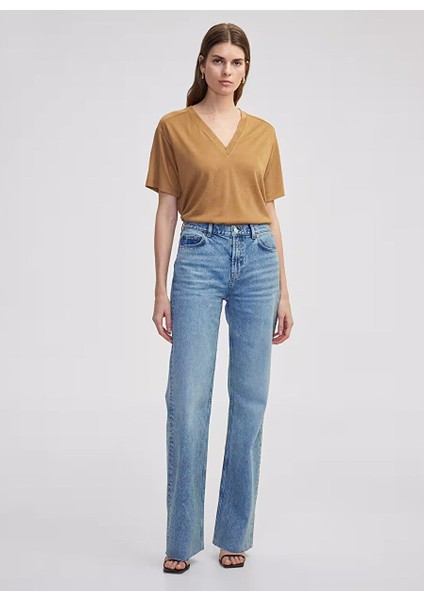 Ipekyol Kahverengi Kadın Oversize T-Shirt IS1250070169