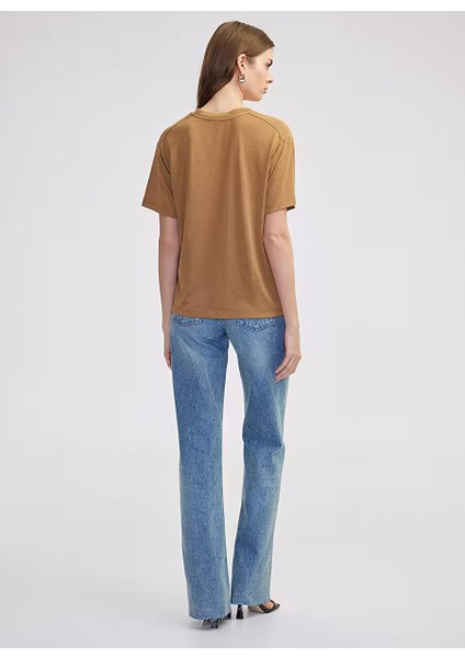 Ipekyol Kahverengi Kadın Oversize T-Shirt IS1250070169 fırsatları