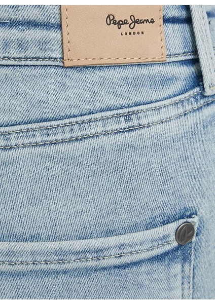 Yüksek Bel Standart Mavi Kadın Denim Pantolon PL204584MI80 modelleri