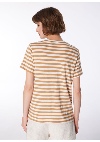 Beyaz - Bej Kadın Bisiklet Yaka Basic T-Shirt FC4SL-TST0536 indirimleri