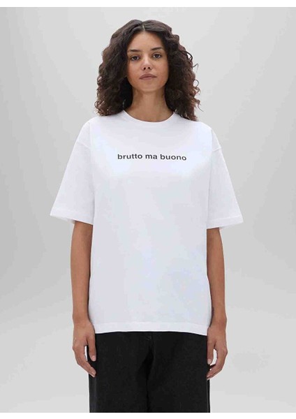 Beyaz Kadın Standart Baskılı T-Shirt Z ZY04 V070 fiyatları
