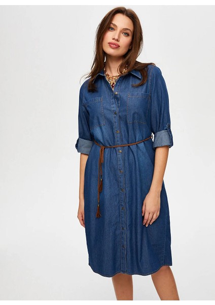 Mavi Kadın Denim Elbise B00069-1
