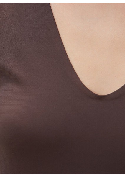 Kahverengi Kadın Regular Fit Bluz 1093845