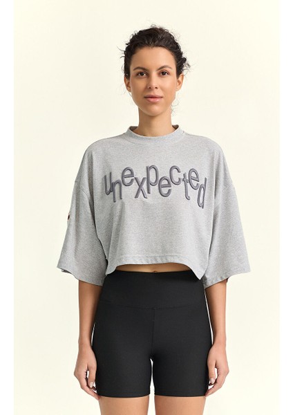 Mımma Crop Top - Grey Chrome