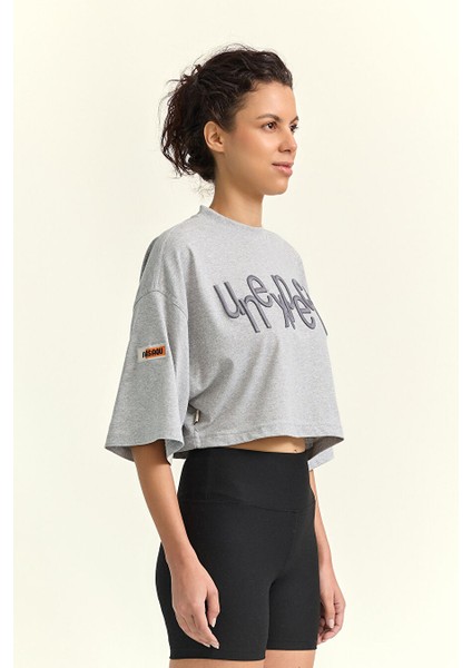 Mımma Crop Top - Grey Chrome