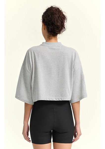 Mımma Crop Top - Grey Chrome