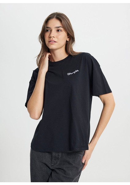 Siyah Kadın Relaxed T-Shirt W7R4EE001 Black T-Shirt fiyatları