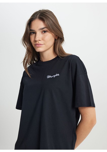 Siyah Kadın Relaxed T-Shirt W7R4EE001 Black T-Shirt fırsatları