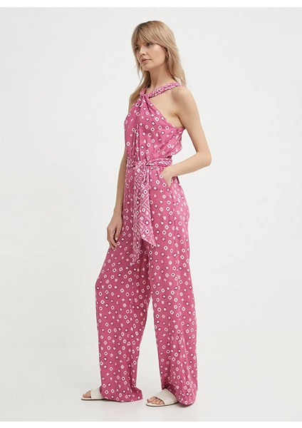 Pembe Kadın Normal Desenli Tulum PL230484 fiyatları