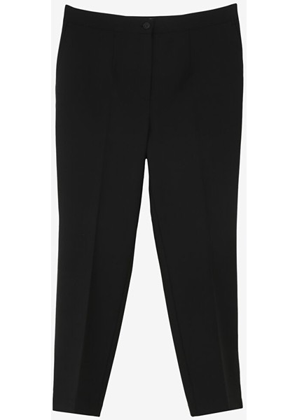 Normal Bel Slim Fit Siyah Kadın Pantolon B00088