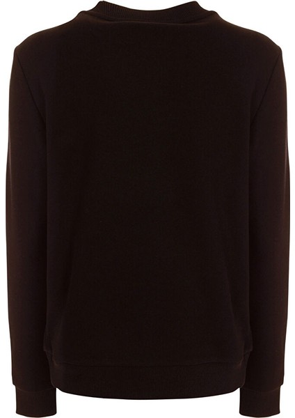 Siyah Kadın Standart Baskılı Sweatshirt 77PAIE24 modelleri