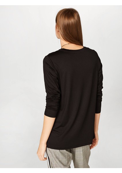 Yuvarlak Yaka Uzun Kol T-Shirt 00013
