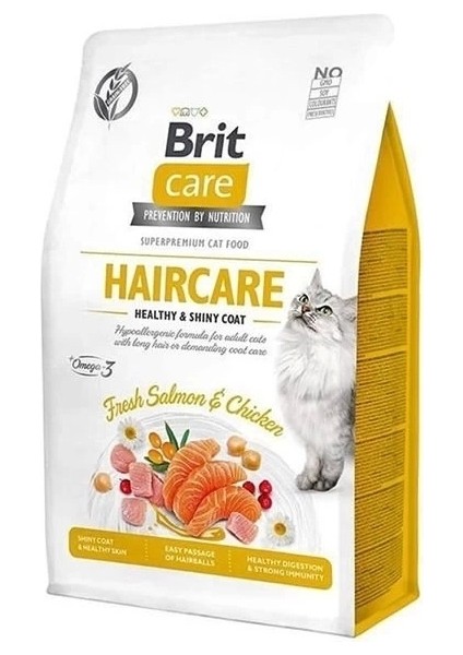 Brit Care Hipoalerjenik Haircare Tavuk ve Somonlu Tahılsız Kedi Maması 7 kg