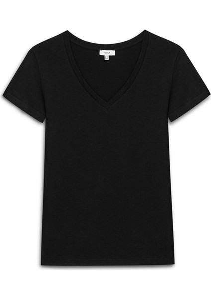 Siyah Kadın Standart T-Shirt TS1250070186 fiyatları