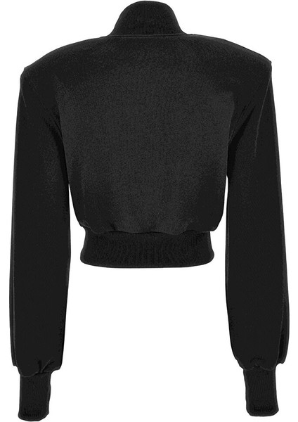 Siyah Kadın Dik Standart Baskılı Sweatshirt 77HAI311 fiyatları
