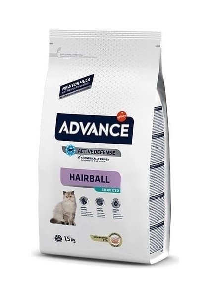 Advance Hairball Tüy Yumağı Önleyen Hindili Kısır Kedi Maması 1.5 kg