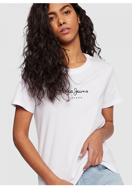 Beyaz Kadın Normal Düz T-Shirt PL505480 fırsatları