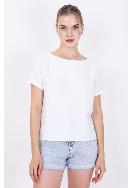 Kısa Kollu Crop Bluz