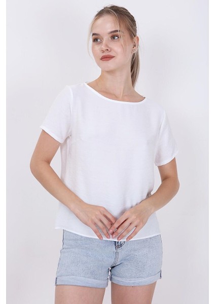 Kısa Kollu Crop Bluz