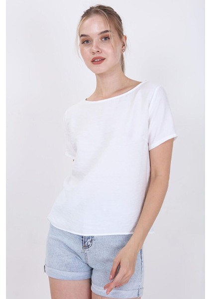 Kısa Kollu Crop Bluz