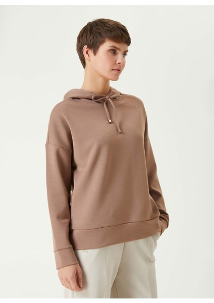 Vizon Kadın Kapüşon Basic Düz Sweatshirt 1092577