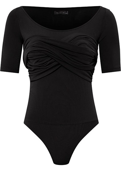 Çapraz Geçişli Bağlamalı Body - Siyah