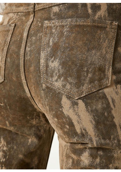 Haki Kadın Düz Düz Denim Pantolon 1092352 indirimleri