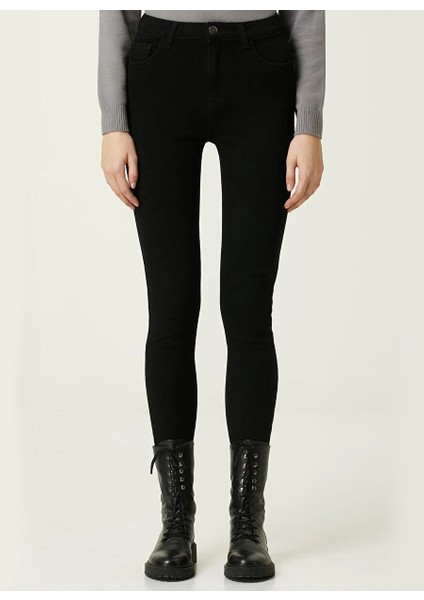 Siyah Kadın Dar Paça Skinny Fit Denim Pantolon 1083619 fiyatları