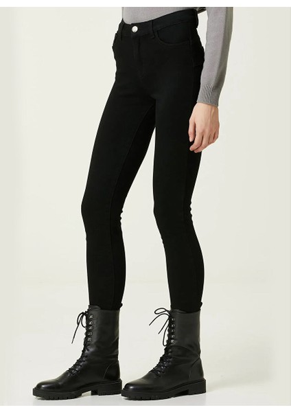 Siyah Kadın Dar Paça Skinny Fit Denim Pantolon 1083619 modelleri