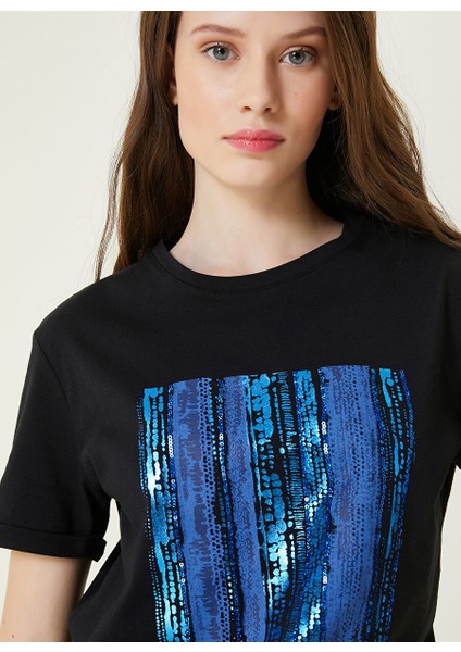 Bisiklet Yaka Siyah Kadın T-Shirt 1087957 fiyatları