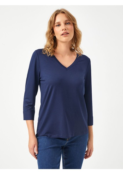 V Yaka Truvakar Kol T-Shirt 00014 fiyatları