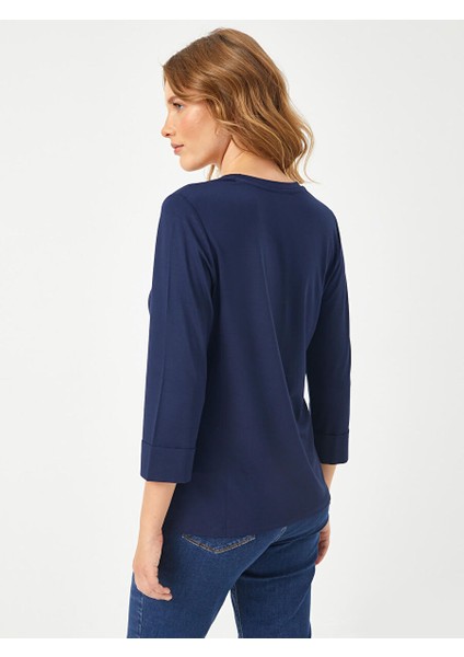 V Yaka Truvakar Kol T-Shirt 00014 modelleri