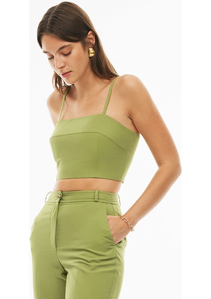 Blannes Slim Fit Askılı Açık Yeşil Renk Kadın Bluz fiyatları