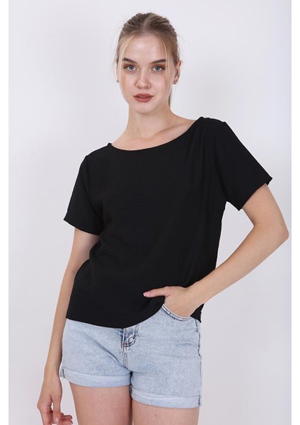 Kısa Kollu Crop Bluz