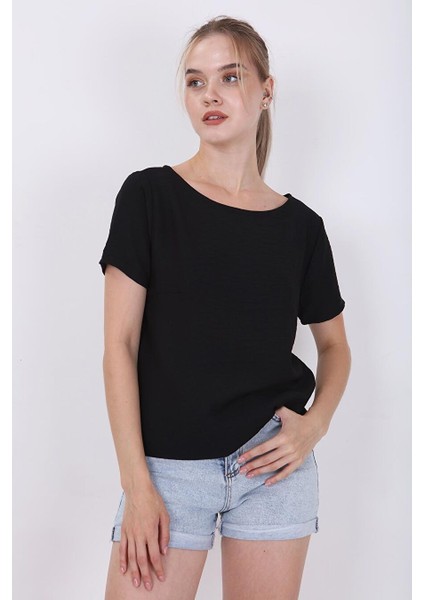 Kısa Kollu Crop Bluz