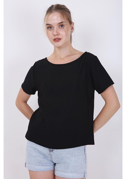 Kısa Kollu Crop Bluz