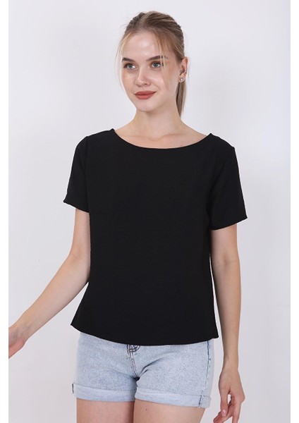 Kısa Kollu Crop Bluz