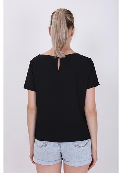 Kısa Kollu Crop Bluz