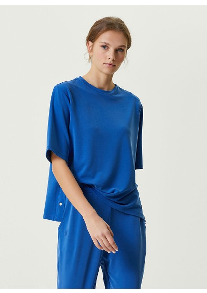 Bisiklet Yaka Saks Kadın Sweatshırt 1086220