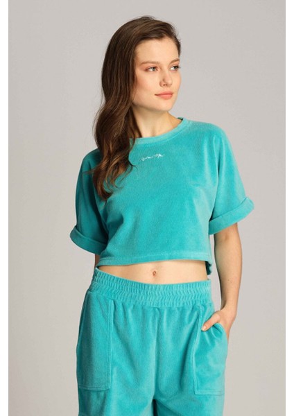 Turkuaz Yeşil Kadın Crop Top fiyatları