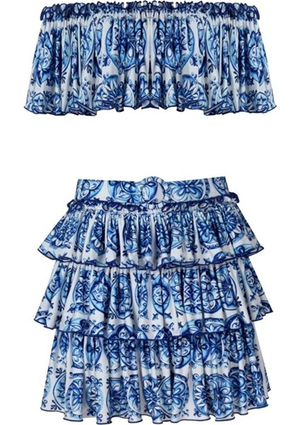 Helianthus Bleu Blanc Etek & Top Set
