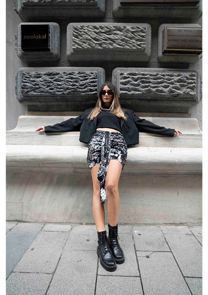 Brenda Sequiend Mini Skirt