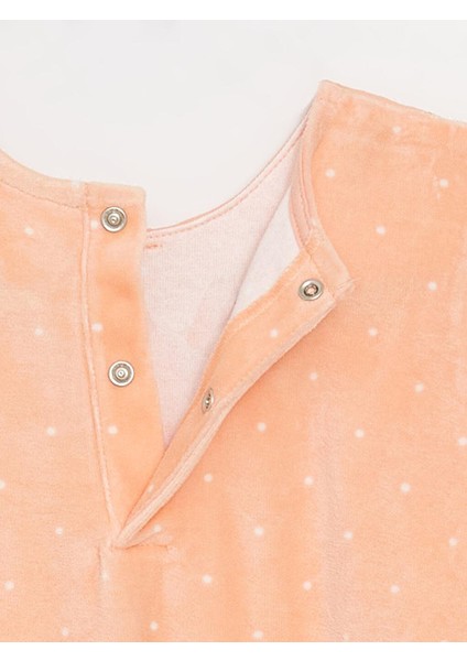 Baby Pembe Bisiklet Yaka Nakış Detaylı Kadife Kız Bebek Tulum(0-12 Ay Patikli, 12 Ay+ Patiksiz) modelleri