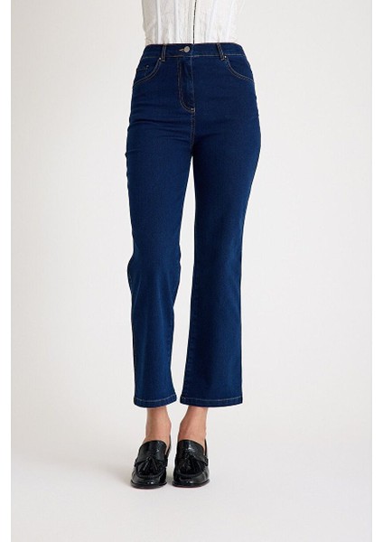 Ample Yüksek Bel Geniş Paça Jeans