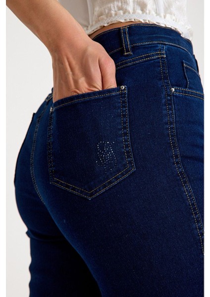 Ample Yüksek Bel Geniş Paça Jeans