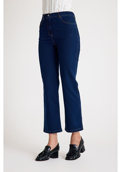 Ample Yüksek Bel Geniş Paça Jeans